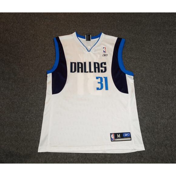Reebok Jersey Retro Dallas Mavericks NBA Jason Terry #13 White Blue Size Medium - Picture 1 of 9
